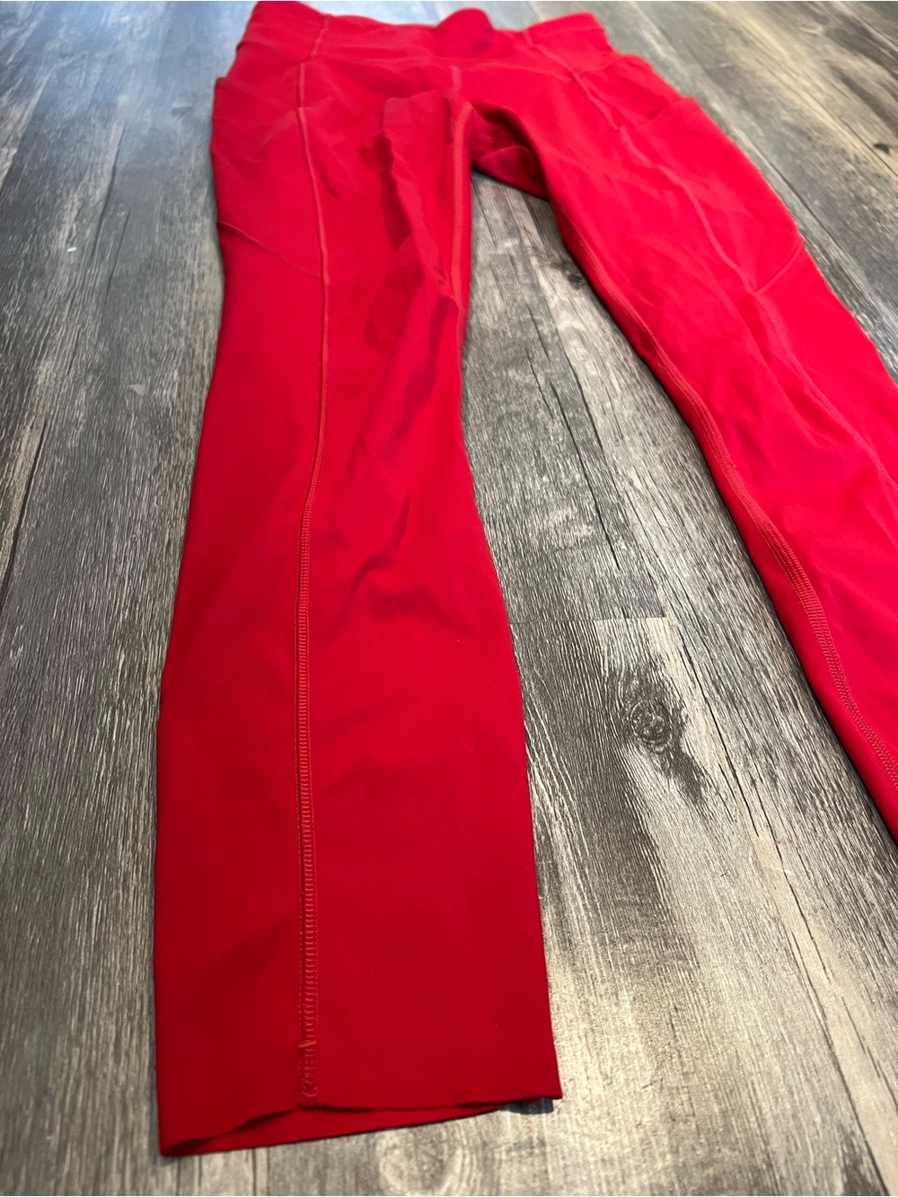 Lululemon Fast & Free 7/8 Tight II Dark Red Non-reflective Nulux Fabric 25” - Picture 4 of 9